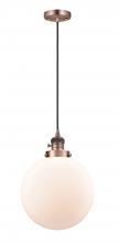 Innovations Lighting 201CSW-AC-G201-10 - Beacon - 1 Light - 10 inch - Antique Copper - Cord hung - Mini Pendant
