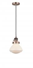 Innovations Lighting 201CSW-AC-G321 - Olean - 1 Light - 7 inch - Antique Copper - Cord hung - Mini Pendant