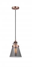 Innovations Lighting 201CSW-AC-G63 - Cone - 1 Light - 6 inch - Antique Copper - Cord hung - Mini Pendant