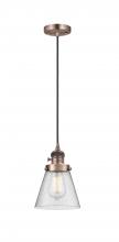 Innovations Lighting 201CSW-AC-G64 - Cone - 1 Light - 6 inch - Antique Copper - Cord hung - Mini Pendant