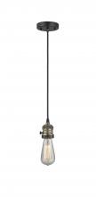 Innovations Lighting 201CSW-BAB - Bare Bulb - 1 Light - 3 inch - Black Antique Brass - Cord hung - Mini Pendant