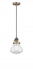 Innovations Lighting 201CSW-BB-G322 - Olean - 1 Light - 7 inch - Brushed Brass - Cord hung - Mini Pendant