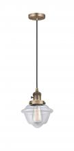 Innovations Lighting 201CSW-BB-G532 - Oxford - 1 Light - 7 inch - Brushed Brass - Cord hung - Mini Pendant
