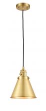 Innovations Lighting 201CSW-SG-M13-SG - Appalachian - 1 Light - 8 inch - Satin Gold - Cord hung - Mini Pendant