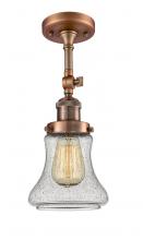 Innovations Lighting 201F-AC-G194 - Bellmont - 1 Light - 6 inch - Antique Copper - Semi-Flush Mount