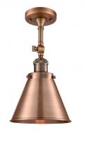 Innovations Lighting 201F-AC-M13-AC - Appalachian - 1 Light - 8 inch - Antique Copper - Semi-Flush Mount