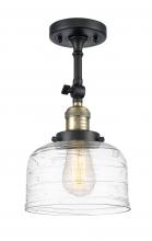 Innovations Lighting 201F-BAB-G713 - Bell - 1 Light - 8 inch - Black Antique Brass - Semi-Flush Mount