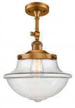 Innovations Lighting 201F-BB-G542 - Oxford - 1 Light - 12 inch - Brushed Brass - Semi-Flush Mount