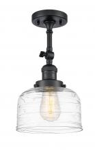 Innovations Lighting 201F-BK-G713 - Bell - 1 Light - 8 inch - Matte Black - Semi-Flush Mount