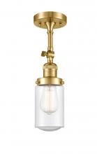 Innovations Lighting 201F-SG-G314-LED - Dover - 1 Light - 5 inch - Satin Gold - Adjustable Semi-Flush Mount