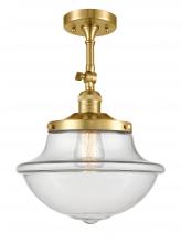 Innovations Lighting 201F-SG-G542-LED - Oxford - 1 Light - 12 inch - Satin Gold - Adjustable Semi-Flush Mount