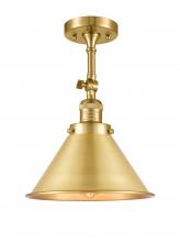 Innovations Lighting 201F-SG-M10-SG-LED - Briarcliff - 1 Light - 10 inch - Satin Gold - Adjustable Semi-Flush Mount