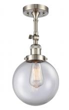 Innovations Lighting 201F-SN-G202-8-LED - Beacon - 1 Light - 8 inch - Brushed Satin Nickel - Adjustable Semi-Flush Mount