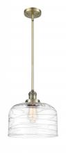 Innovations Lighting 201S-AB-G713-L - Bell - 1 Light - 12 inch - Antique Brass - Stem Hung - Mini Pendant