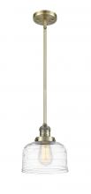 Innovations Lighting 201S-AB-G713 - Bell - 1 Light - 8 inch - Antique Brass - Stem Hung - Mini Pendant