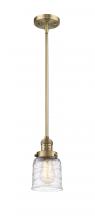 Innovations Lighting 201S-BB-G513 - Bell - 1 Light - 5 inch - Brushed Brass - Stem Hung - Mini Pendant