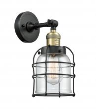 Innovations Lighting 203-BAB-G52-CE - Bell Cage - 1 Light - 6 inch - Black Antique Brass - Sconce