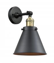 Innovations Lighting 203-BAB-M13-BK - Appalachian - 1 Light - 8 inch - Black Antique Brass - Sconce