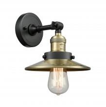 Innovations Lighting 203-BAB-M4-AB-LED - Railroad - 1 Light - 8 inch - Black Antique Brass - Adjustable Sconce