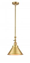Innovations Lighting 206-SG-M10-SG-LED - Briarcliff - 1 Light - 10 inch - Satin Gold - Stem Hung - Adjustable Mini Pendant