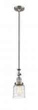 Innovations Lighting 206-SN-G513-LED - Bell - 1 Light - 5 inch - Brushed Satin Nickel - Stem Hung - Adjustable Mini Pendant