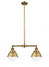 Innovations Lighting 209-BB-HFS-62-BB-LED - Hampden - 2 Light - 18 inch - Brushed Brass - Stem Hung - Adjustable Island Light