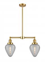 Innovations Lighting 209-SG-G165-LED - Geneseo - 2 Light - 21 inch - Satin Gold - Stem Hung - Adjustable Island Light