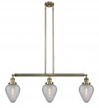 Innovations Lighting 213-AB-G165-LED - Geneseo - 3 Light - 38 inch - Antique Brass - Stem Hung - Adjustable Island Light