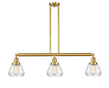 Innovations Lighting 213-SG-G172-LED - Fulton - 3 Light - 39 inch - Satin Gold - Stem Hung - Adjustable Island Light