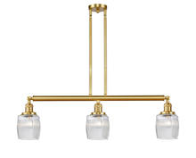 Innovations Lighting 213-SG-G302-LED - Colton - 3 Light - 38 inch - Satin Gold - Stem Hung - Adjustable Island Light