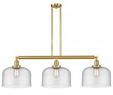 Innovations Lighting 213-SG-G74-L-LED - Bell - 3 Light - 42 inch - Satin Gold - Stem Hung - Adjustable Island Light