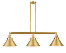 Innovations Lighting 213-SG-M10-SG-LED - Briarcliff - 3 Light - 43 inch - Satin Gold - Stem Hung - Adjustable Island Light