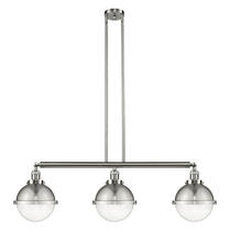 Innovations Lighting 213-SN-HFS-84-SN-LED - Hampden - 3 Light - 42 inch - Brushed Satin Nickel - Stem Hung - Adjustable Island Light