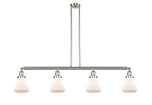 Innovations Lighting 214-SN-G191-LED - Bellmont - 4 Light - 51 inch - Brushed Satin Nickel - Stem Hung - Adjustable Island Light