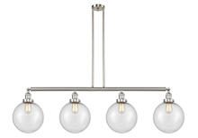 Innovations Lighting 214-SN-G204-10-LED - Beacon - 4 Light - 54 inch - Brushed Satin Nickel - Stem Hung - Adjustable Island Light