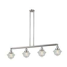 Innovations Lighting 214-SN-G534-LED - Oxford - 4 Light - 52 inch - Brushed Satin Nickel - Stem Hung - Adjustable Island Light
