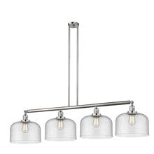 Innovations Lighting 214-SN-G74-L-LED - Bell - 4 Light - 54 inch - Brushed Satin Nickel - Stem Hung - Adjustable Island Light