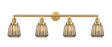 Innovations Lighting 215-SG-G146-LED - Chatham - 4 Light - 42 inch - Satin Gold - Adjustable Bath Vanity Light