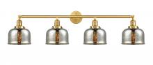 Innovations Lighting 215-SG-G78-LED - Bell - 4 Light - 45 inch - Satin Gold - Adjustable Bath Vanity Light