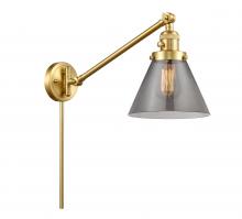 Innovations Lighting 237-SG-G43 - Cone - 1 Light - 8 inch - Satin Gold -Adjustable Swing Arm