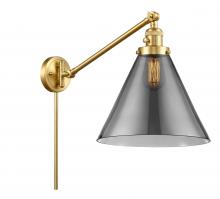 Innovations Lighting 237-SG-G43-L - Cone - 1 Light - 12 inch - Satin Gold -Adjustable Swing Arm