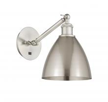 Innovations Lighting 317-1W-SN-MBD-75-SN-LED - Bristol - 1 Light - 8 inch - Brushed Satin Nickel - Adjustable Sconce