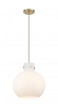 Innovations Lighting 410-1PM-CB-G410-12WH - Newton Sphere - 1 Light - 12 inch - Champagne Bronze - Cord hung - Mini Pendant