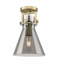 Innovations Lighting 411-1F-BB-G411-8SM - Newton Cone - 1 Light - 8 inch - Brushed Brass - Flush Mount