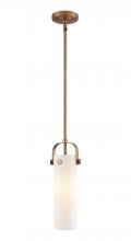 Innovations Lighting 423-1S-BB-G423-12WH - Pilaster II Cylinder - 1 Light - 5 inch - Brushed Brass - Pendant