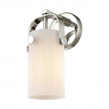 Innovations Lighting 423-1W-PN-G423-7WH - Pilaster II Cylinder - 1 Light - 5 inch - Polished Nickel - Sconce