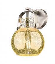 Innovations Lighting 423-1W-SN-G410-6ME - Pilaster II Sphere - 1 Light - 7 inch - Satin Nickel - Sconce