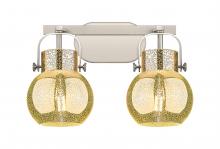 Innovations Lighting 423-2W-SN-G410-6ME - Pilaster II Sphere - 2 Light - 17 inch - Satin Nickel - Bath Vanity Light