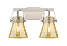 Innovations Lighting 423-2W-SN-G411-6ME - Pilaster II Cone - 2 Light - 17 inch - Satin Nickel - Bath Vanity Light