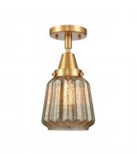 Innovations Lighting 447-1C-SG-G146-LED - Chatham - 1 Light - 7 inch - Satin Gold - Flush Mount